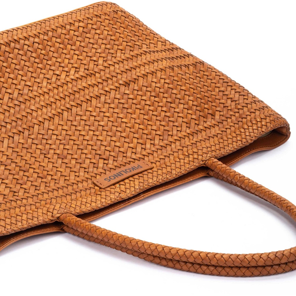 BALEARES - Bolso tote de piel  trenzada para mujer (7)