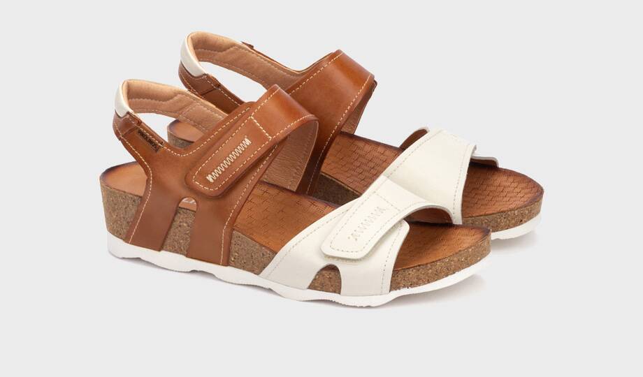 MAHON - Sandalias con cierre adherente y cuña para mujer (3)