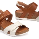 MAHON - Sandalias con cierre adherente y cuña para mujer (7)