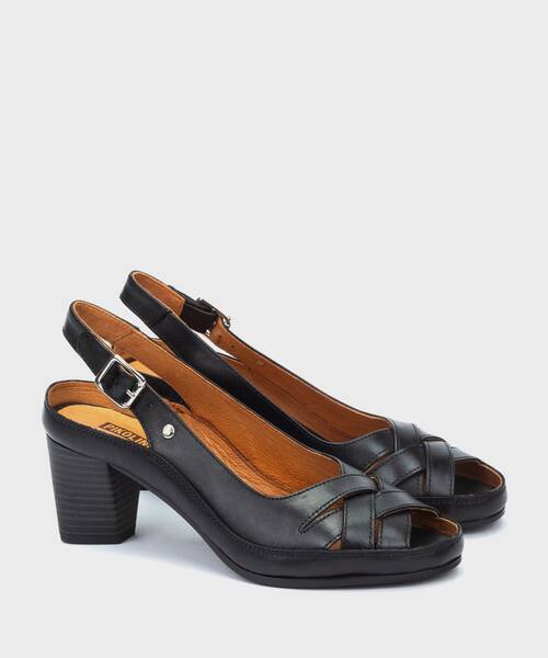 ALMENARA - Sandalias de tacón embudo con hebilla para mujer (1)
