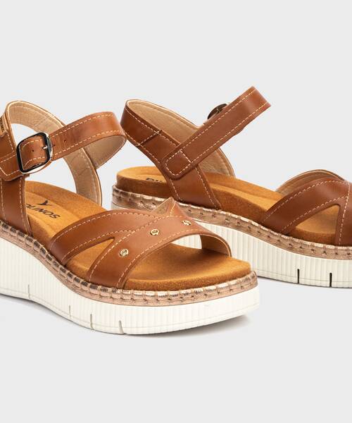 GOMERA - Sandalias de cuña con hebilla para mujer (2)