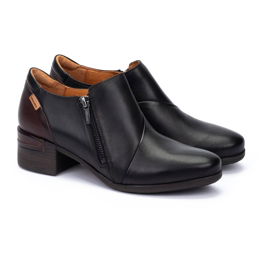 MALAGA - Zapato abotinado de tacón bajo para mujer (5)
