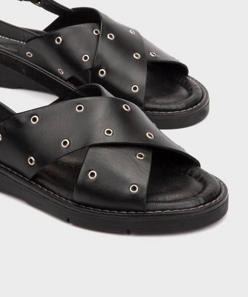 ROQUETAS - Sandalias planas con hebilla para mujer (2)