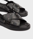 ROQUETAS - Sandalias planas con hebilla para mujer (2)