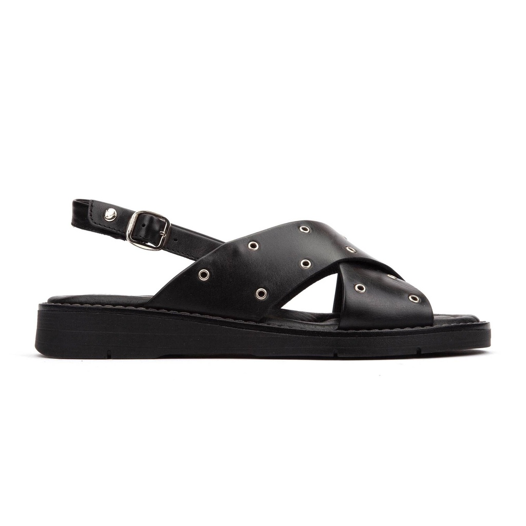 ROQUETAS - Sandalias planas con hebilla para mujer (4)