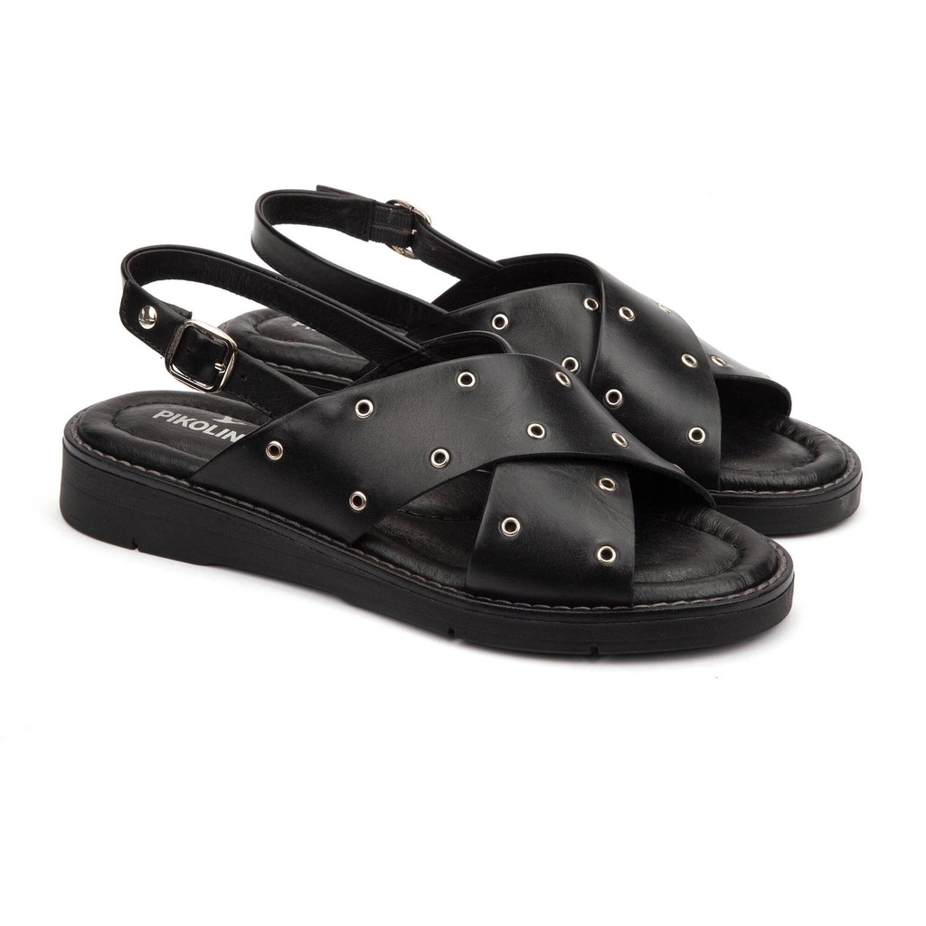 ROQUETAS - Sandalias planas con hebilla para mujer (5)