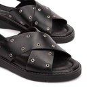 ROQUETAS - Sandalias planas con hebilla para mujer (7)