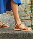 ROQUETAS - Sandalias planas con hebilla para mujer (2)