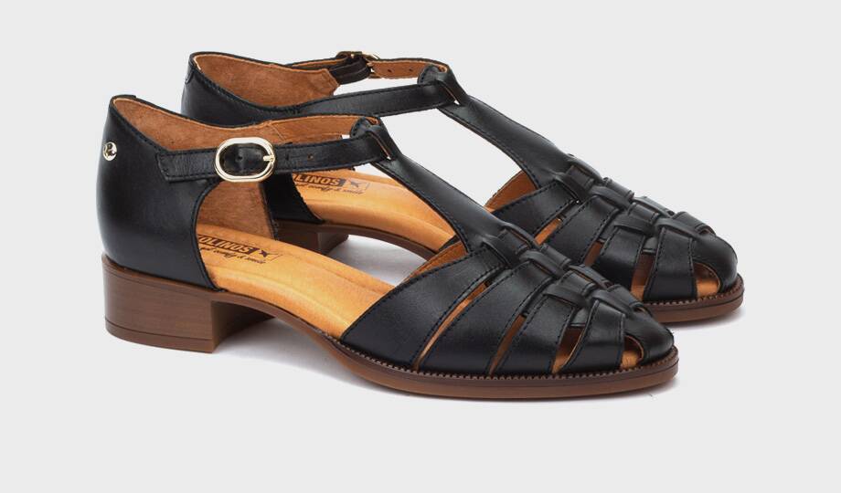 VALENCIA - Zapatos semiabiertos con hebilla para mujer (3)