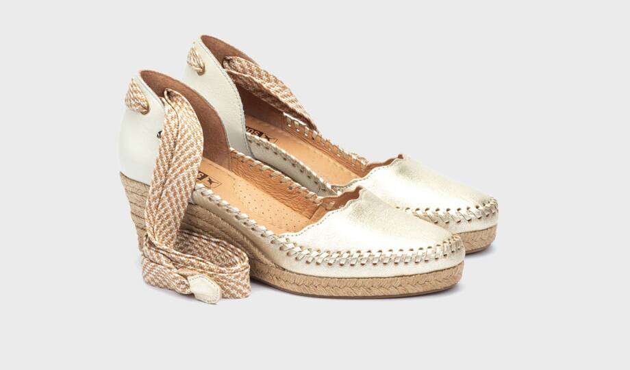 VILA - Sandalias con cintas y cuña para mujer (3)