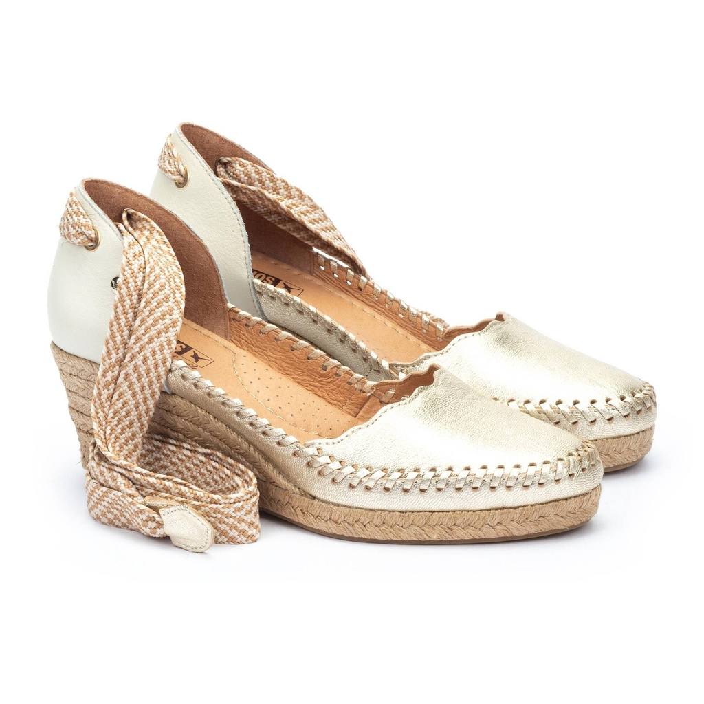 VILA - Sandalias con cintas y cuña para mujer (5)