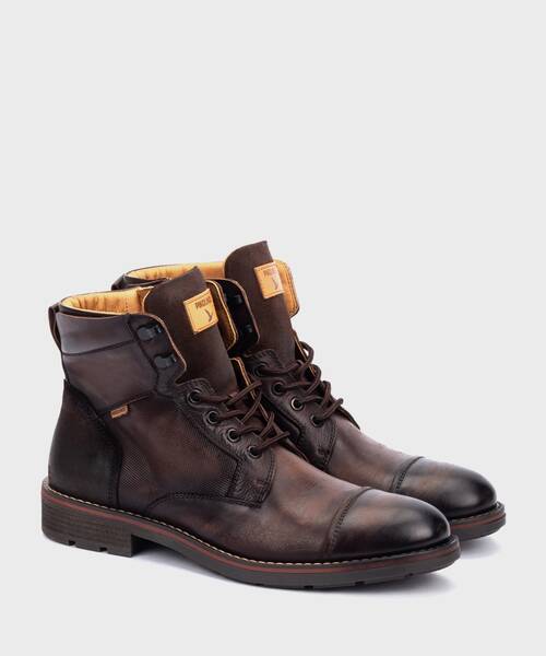 YORK - Botín con cordones y cremallera para hombre (1)