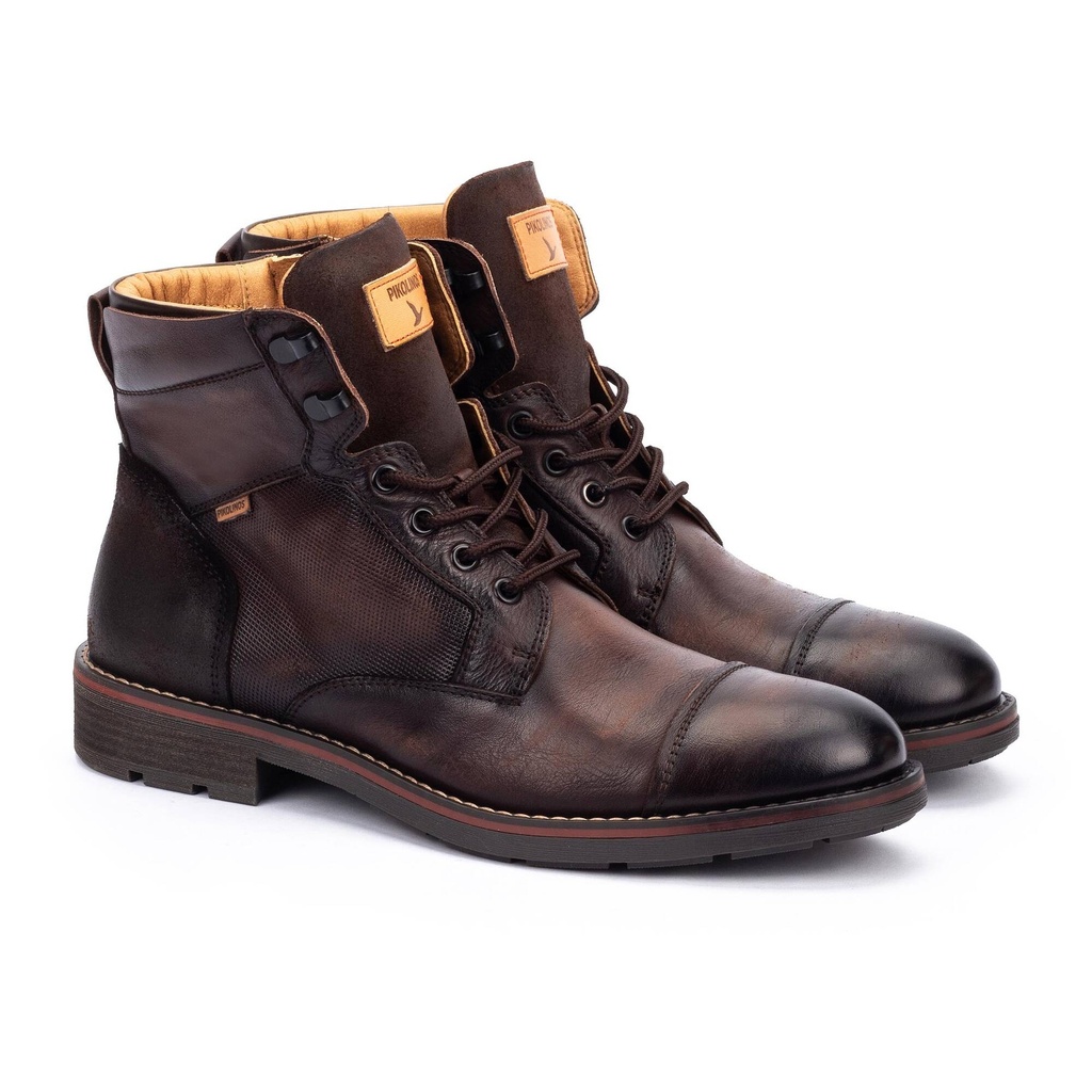 YORK - Botín con cordones y cremallera para hombre (5)