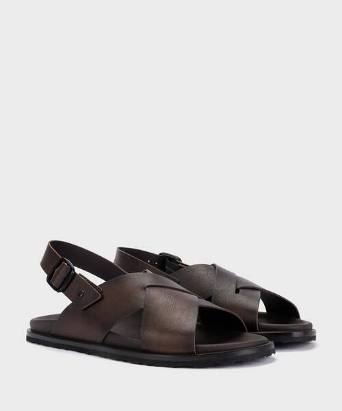ALMAGRO - Sandalia de piel con tiras para hombre (1)