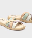 CALELLA - Sandalias planas de mujer con tiras multicolor (2)
