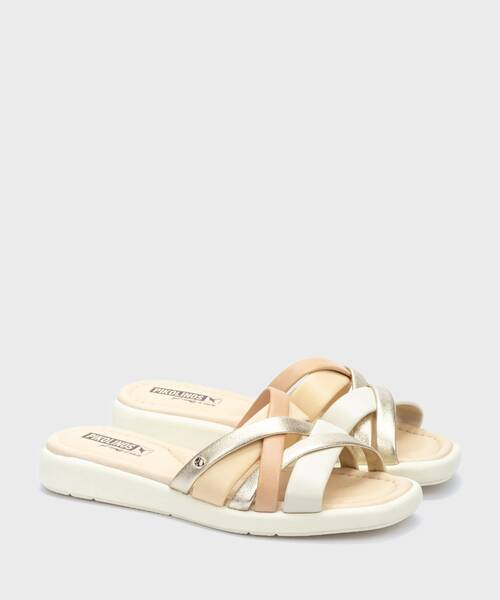 CALELLA - Sandalias planas de mujer con tiras multicolor (1)