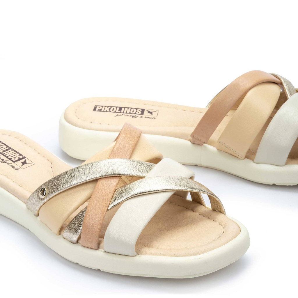 CALELLA - Sandalias planas de mujer con tiras multicolor (7)