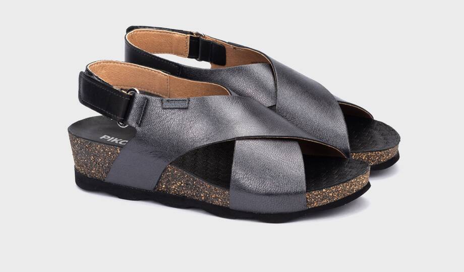 MAHON - Sandalias con cierre adherente y cuña para mujer (3)
