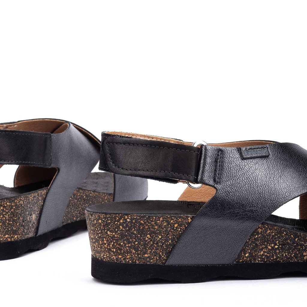 MAHON - Sandalias con cierre adherente y cuña para mujer (7)