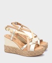 RONDA - Sandalias de cuña con tiras para mujer (1)