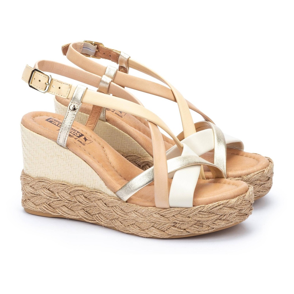 RONDA - Sandalias de cuña con tiras para mujer (5)