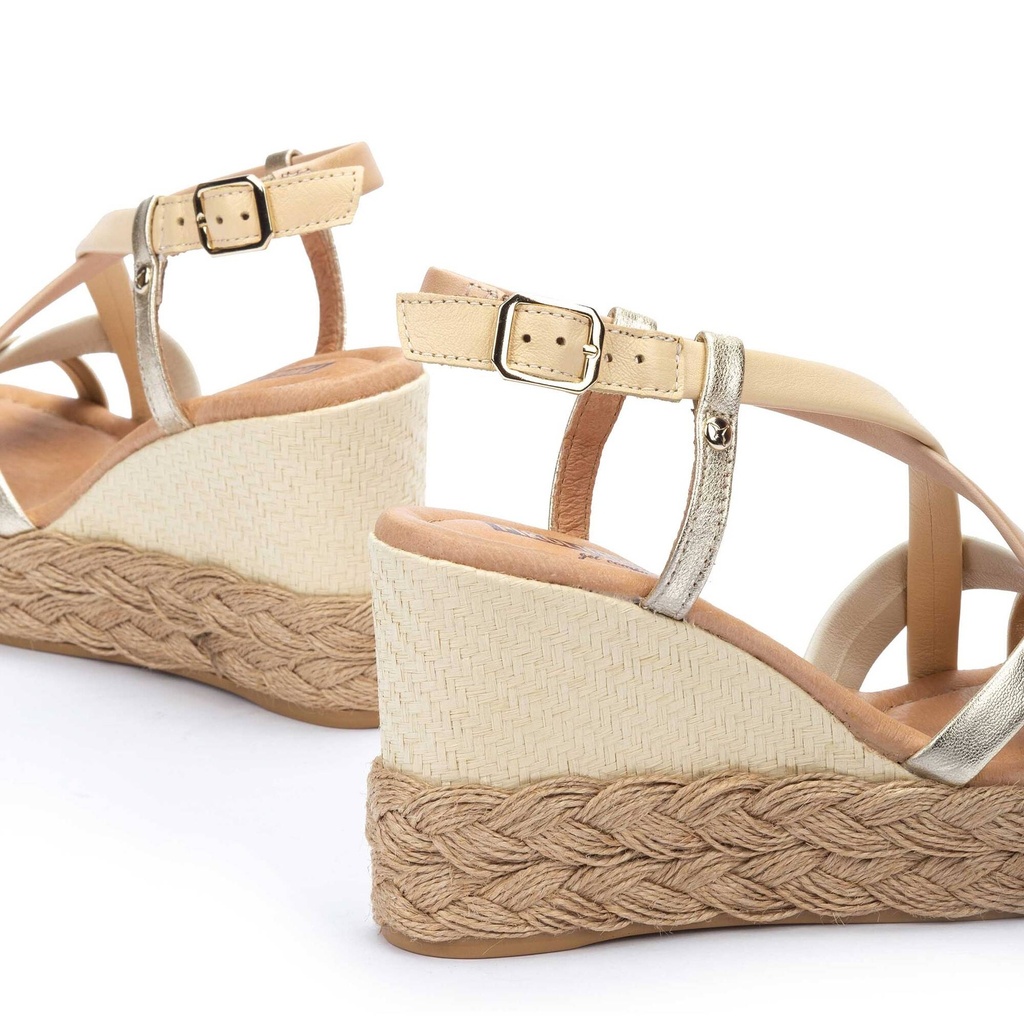 RONDA - Sandalias de cuña con tiras para mujer (7)