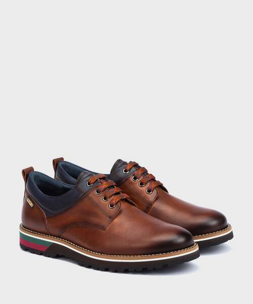 PIRINEOS - Zapatos de hombre en piel con suela sport (1)