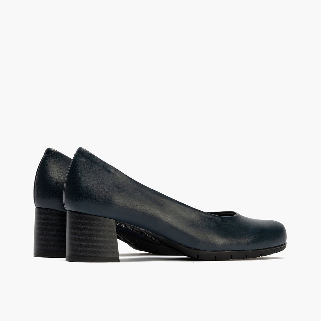 Zapato de Salón Mujer Tacón Medio con Tapas Azul (5)