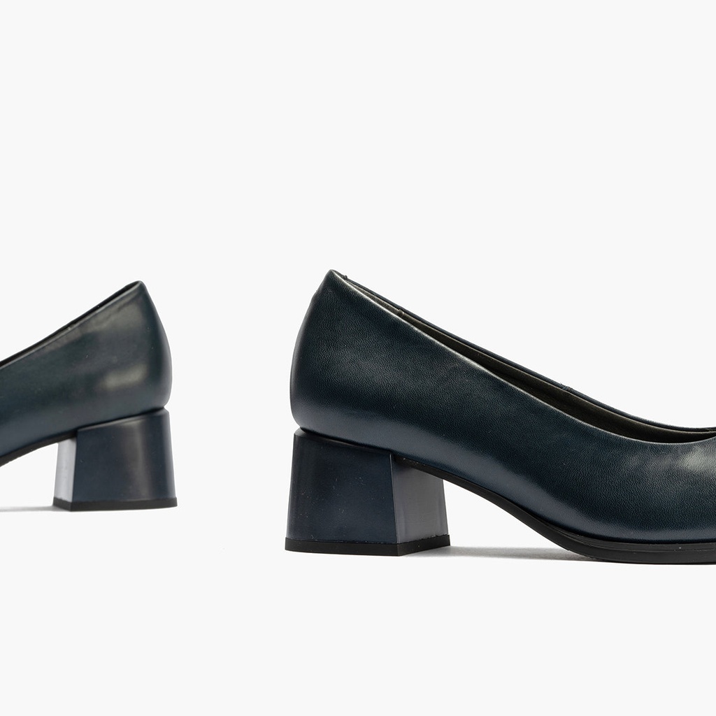 Zapato de Salón Mujer Tacón Medio Azul (4)
