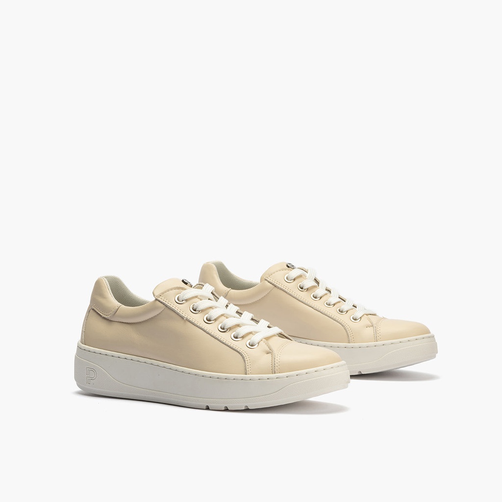 Basket mujer en piel napa CREMA (1)