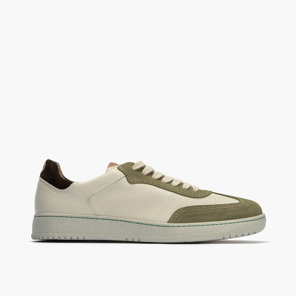 Deportivo hombre serraje combinado con piel VERDE (1)