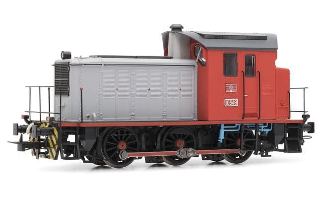RENFE, locomotora diesel 303 (10349), decoración roja/gris, ép. V (1)