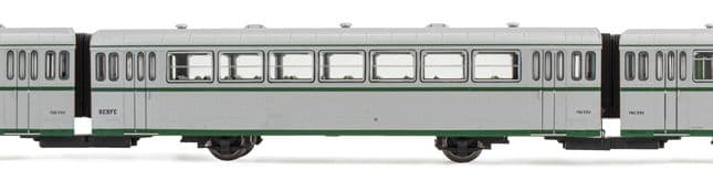 RENFE, set de 3 unidades, automotor diésel "Ferrobus", serie 591.300, decoración original, ép. III, con decoder DCC (1)