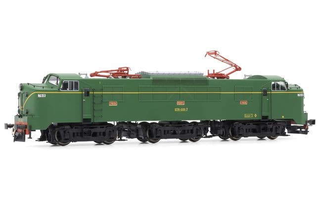 RENFE, locomotora electrica 278-018-7, decoración verde/amarillo, ép. IV, con decoder de sonido (1)