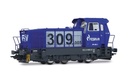 FESAVA, locomotora diésel de maniobras serie 309, decoración azul/gris, ép. VI (1)