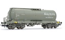 RENFE, vagón cisterna de 4 ejes para vino Zas, decoración gris "Savesa", ép. IV-V. Ejes para sistema AC: HC6102 (10,50 x 24,50 mm) (1)