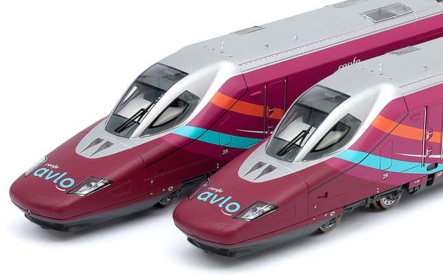 RENFE, set principal de 5 unidades del tren de alta velocidad "AVLO", decoración violeta, ép. VI, con decoder de sonido (7)