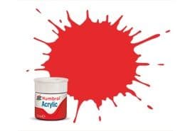 Acrylic Paint: 209 - Fluorescent Fire Orange - Gloss - (14ml Pot) (1)