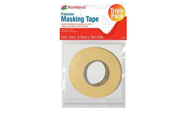 Precision Masking Tape Set - (Sizes: 1mm/3mm/6mm x 18M) (2)