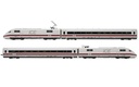DB, set di 4 unità, elettrotreno ad alta velocità ICE 1 BR 401, livrea bianca/rossa, composto da locomotiva motorizzata, locomotiva folle e 2 carrozze intermedie, ep. IV-V (1)