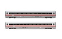 DB AG, set di 2 carrozze aggiuntive ICE 1 BR 401, livrea bianca/rossa, composto da 1 carrozza di 1a classe e 1 carrozza di 2a classe, Tz 157 "Landshut, ep. VI (1)