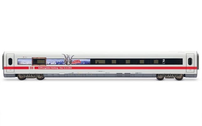 DB AG, ICE 1, Tz 186 "Chur" con pantografi svizzeri aggiuntivi, set base di 4 elementi (unità di testa motrice + folle, carrozza di servizio + 2ª classe), “Bock auf Graubünden” (3)