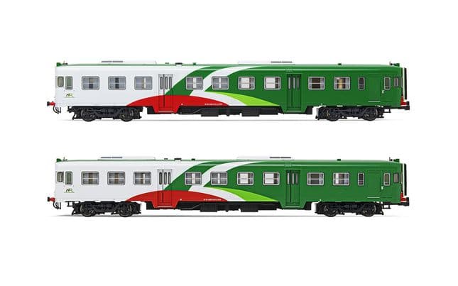 FER, set di 2 automotrici diesel ALn 668 serie 1000, livrea FER, motorizzata + folle, ep. V-VI (1)