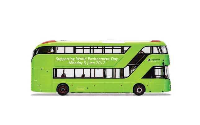 New Routemaster, Stagecoach London, LTZ 1406/LT406, Route N8 Tottenham Court Road, Supporting World Environment Day (2)