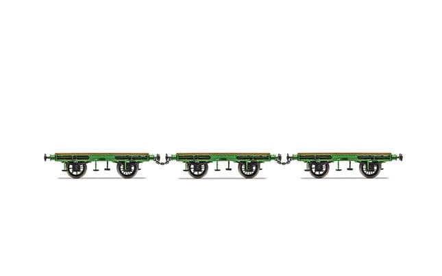 Flat Bed Wagon Pack containing 3 x Flat Bed wagons (Stephenson's Rocket) (4)