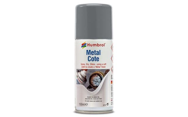Acrylic Spray: 27002 - Polished Aluminium - Metal Cote - (150ml) (1)