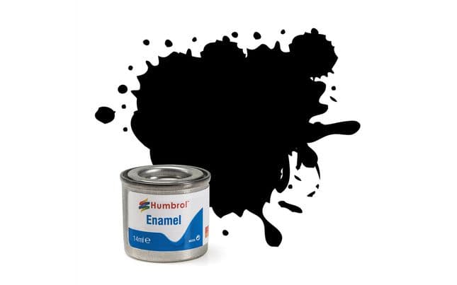 Enamel Paint: 33 - Black - Matt - (14ml) (1)