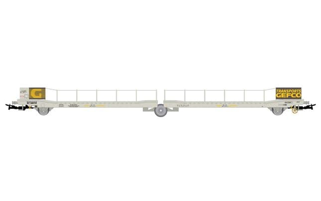 GEFCO, 3-axle flat wagon Ladks, grey livery, period IV-V (1)