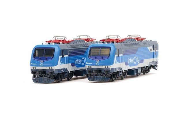 FS Trenitalia, set di 2 unità E.464 entrambe motorizzate, nuova livrea Intercity, blu/grigio chiaro (4)