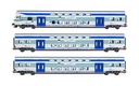 FS Trenitalia, set di 3 carrozze Vivalto, livrea "Vivalto" bianca con fasce verde/blu, composto da carrozza pilota e 2 carrozze intermedie, ep. VI (1)